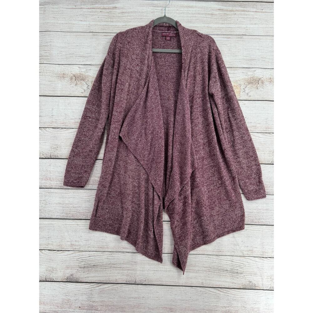 Barefoot Dreams CozyChic Lite Open Front‎ Cardigan Womens L/XL Purple